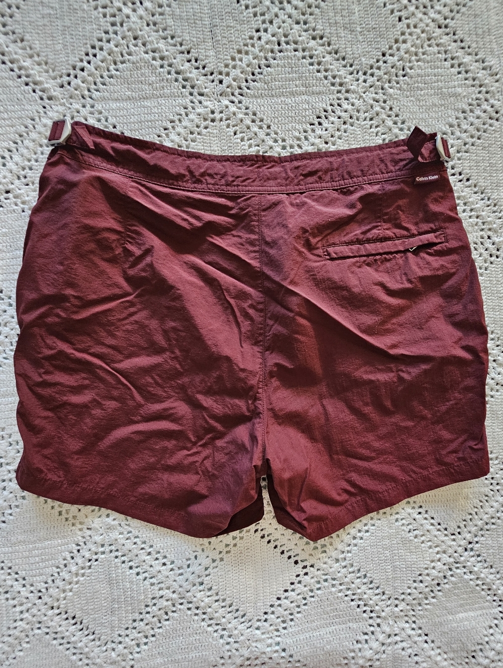 Calvin Klein Swimwear Shorts - Burgundy M/M - Picture 9 of 12